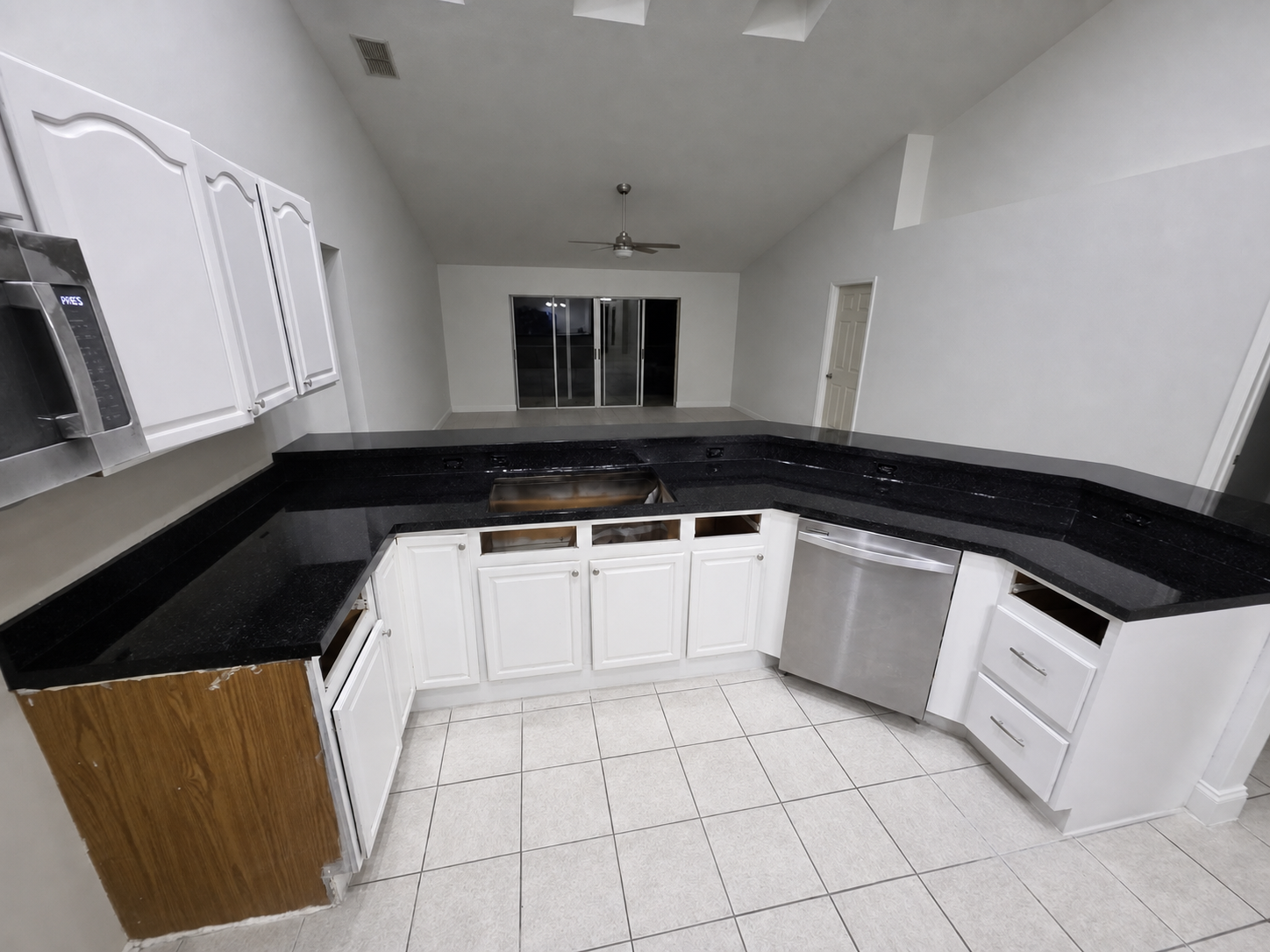 Full kitchen view after countertop refinishing
